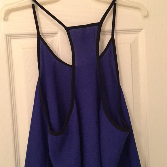 Blue racer back tee. - Picture 3 of 3